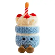 23cm Cake Series Plush Ornaments Simulation Birthday Cake Fabric Home Decoration Cute Doll Birthday