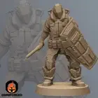 Cyberpunk Alpha-H Shock Trooper Miniature 3D Printed Resin Mini Proxy