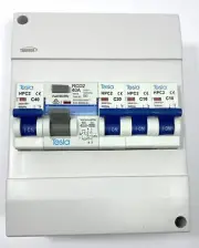 6 Pole Garage Loaded Combination Surface Switchboard RCD Safety Switch Complete