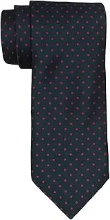 [Italo Ferretti] Satin Navy Red Polka Dots Tie, Navy