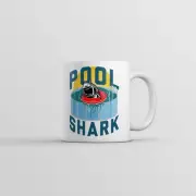 Pool Shark Mug Funny Shark Week Novelty Coffee Cup