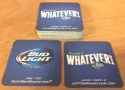 Bud Light WHATEVER USA Coasters Coaster - 20 Pack - New & Free Shipping