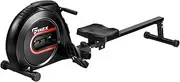 FINEX Rowing Machine - 16/4 Levels Magnetic Resistance Adjustable Rower Rail with 100/109cm LCD Monitor Device Holder,Foldable & Upright Storage,for Home Gym Workout Exercise,150/120KG Weight Capacity