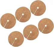 DECOMELODY 6 Pack Coir Mulch Ring Round Plant Pot Cover Coir Fiber Cold Protection Tree Plant Ring Mats
