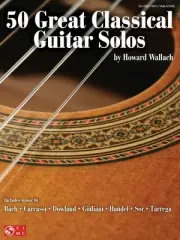 50 Great Classical Guitar Solos Fingerstyle Notes & Tab Sheet Music Book