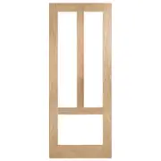 Corinthian 2340 x 620 x 35mm Internal Door White Oak Moda Clear Glass AMODG3