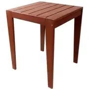 23.5 in Meranti Wood with Mahogany Finish Square Patio Side Table by Sunnydaze