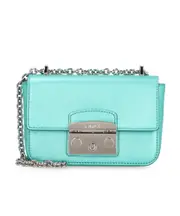 Furla Metropolis Leather Mini Crossbody Bag One size Blue