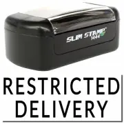Slim Pre-Inked Restricted Delivery Stamp Size 1/2" Tall x 1-1/2" Wide