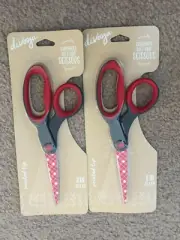 Divoga Rubber Handle Scissors, 8", Pointed, Merry & Bright Collection Multicolor