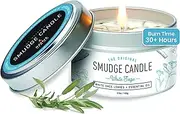 SOUL STICKS Smudge Candle for Cleansing House, Meditation, Chakra Healing, Aromatherapy | 3.5 Ounce Smudge Candle for Spiritual Cleansing (White Sage)