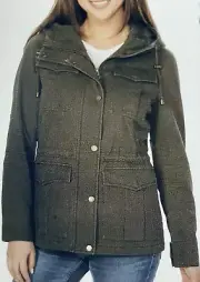 New Lucky Brand Ladies’ Military Utility Hooded Jacket Small S Army Green
