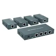 HDMI Extender Splitter 1x4, 1080P@60Hz, Extending 165ft (50m) Length