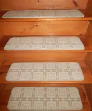 12 = Step 9'' x 30'' carpet Wool Blend Woven Stair Treads .