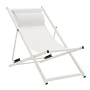 Wyatt Outdoor Chair Beach Pool Lounger White