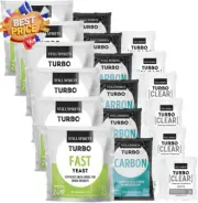 6X Fast Turbo Pack Turbo Yeast Carbon Clear Home Brew Alcohol Fermentation