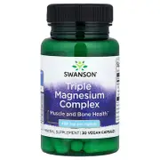 Swanson, Triple Magnesium Complex, 400 mg, 30 Vegan Capsules