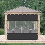 Outdoor Waterproof Tarpaulin Curtain with Eyelets for Pergola Pavilion Durable and Clear (2x3m)