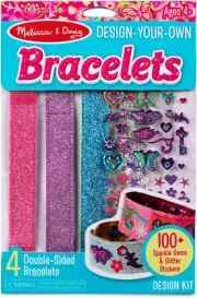 Melissa & Doug Design-Your-Own Bracelets with 100+ Sparkle Gem and Glitter Stick