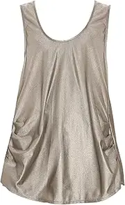 [CIADAZ] EMF Anti-radiation Clothes, Maternity Clothes Radiation Protection Vest Silver Fiber for Pregnant Mobile Phone Radiation EMF Shielding Clothing,Silver,L MU415
