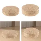 Woven Straw Flat Seat Cushion Woven Seat Cushion Handmade Round Floor Pillow for