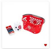 Kids Target Mini Shopping Red Basket With Grey Handles Preorder