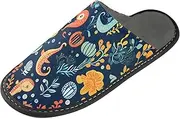 [ODAWA] Underwater Creatures Navy House Slippers Winter House Shoes Slippers for Women Men