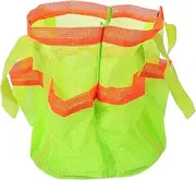[KITANDOVE] Fluorescent Green Mesh Beach Bag Travel Toiletry Bag Handles Large Capacity Swimming Bag