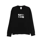 [Calvin Klein] Calvin Klein Logo-print Crew Neck Sweatshirt M BLACK