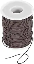 uxcell 0.8mm Elastic String Cord Elastic Thread Beading String Cord for Jewelry Making Necklace Bracelet Beading, 109 Yards Brown