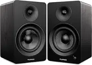 Fluance Ai61 Powered 2-Way 2.0 Stereo Bookshelf Speakers with 6.5" Drivers, 120W Amplifier for Turntable, TV, PC and Bluetooth 5 Wireless Music Streaming - RCA, Optical, USB & Sub Out (Black Ash)