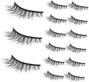 SOESFOUFU 20 Pairs Handmade Faux Eyelashes Comfortable False Lashes for Daily Use Natural Look Volume Strip Lashes Easy to Apply Makeup Bulk for Parties and Night