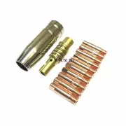 MB 15 Mig Torch Nozzle / Shroud, Tip Adaptor & 10 x Contact Tips