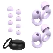 Ear Plugs for Sleeping 2 Pairs of Reusable Earplugs for Noise Reduction 25dB-...