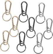 ARTSEWPLY 9pcs Stainless Steel Carabiner Clips Key Carabiner Clip Snap Hook for Hiking Camping