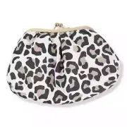 LEOPARD PRINT CLUTCH BAG FROM THE VINTAGE COSMETIC COMPANY NEW