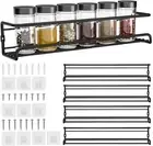 4/8PC Kitchen Spice Rack /Jars Shelves Wall Mount Kitchen Door Storage Organizer