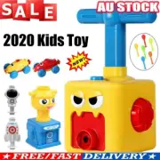 Upgraded Fun Inertia Balloon Powered Car Toys Aerodynamics + Launcher Rocket CF