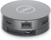 DELL 6-in-1 Multiport Adapter DA305 - Docking Station (Grey, USB 2.0, USB 3.0, USB-C, HDMI, Ethernet, Compatible with Dell Precision 5510)