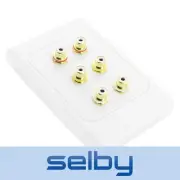 Crest AV Wall Plate with 6 RCA Female Connectors Sockets 2x Red White Yellow