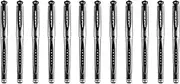 Uni Ball Black Capped (UM-153S) Gel Impact Rollerball Pen Ball Point Pens Broad 1mm Tip Nib 0.6mm Line Width Ink (Pack Of 12)