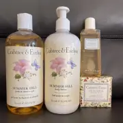 Crabtree & Evelyn SUMMER HILL Body Lotion, Shower Gel, Soap & Travel Shower Gel