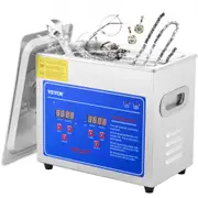 VEVOR Ultrasonic Cleaner Machine 3L Stainless Steel Ultrasonic Cleaning Machine Digital Heater Timer Jewelry Cleaning for Commercial Personal Home Use
