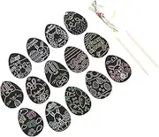 BCOATH Easter Scratch Paper Set Scratch Painting Paper Craft for Boys and Girls and Adults