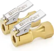 2Pack Tire Air Chuck Closed Flow Locking W/ Quick Connect 1/4" Female NPT 250PSI