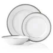 Noritake Charlotta 12 Piece Dinner Setting Platinum
