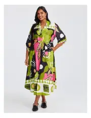 [Taking Shape] Revival Button Through Shirt Dress in Print