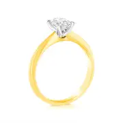 18ct Yellow Gold Diamond Ring With 1 Carat Oval Diamond, Q
