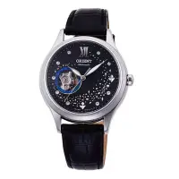 在飛比找Yahoo!奇摩拍賣優惠-「官方授權」ORIENT東方錶 女藍月奇蹟鏤空機械錶 皮帶款