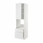 METOD / MAXIMERA hi cab f ov w dr/2 frnt/1 m/1 h drw, white/Stensund white, 60x60x220 cm